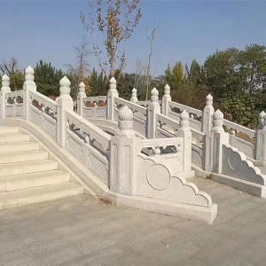 汉白玉石材栏杆-古建园林建筑中的点睛之笔