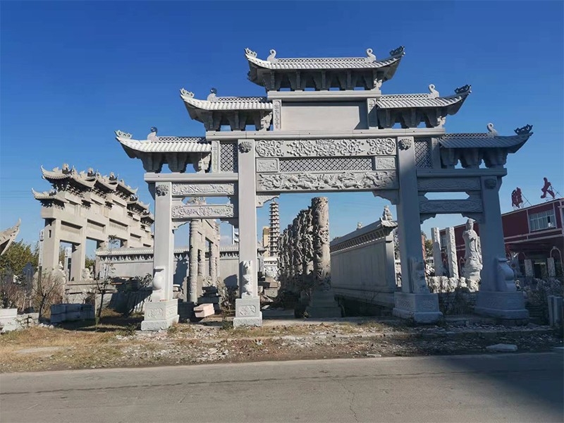 村口石牌坊美丽乡村建设中一道靓丽的风景