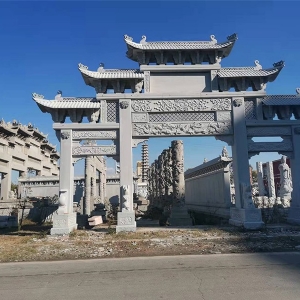 村口石牌坊美丽乡村建设中一道靓丽的风景