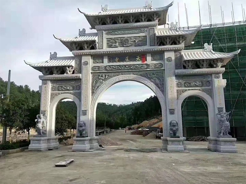 寺庙山门石牌坊制作样式，佛教文化与石雕艺术的结合